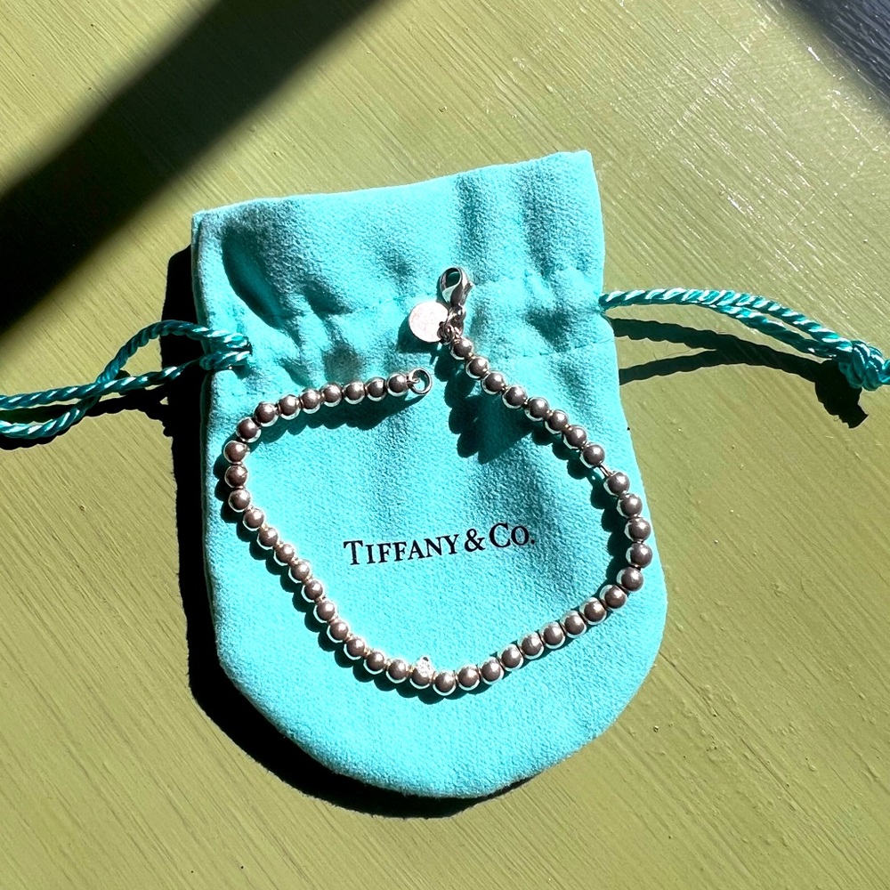 Tiffany & Co Heart Tag Bead Bracelet 4mm